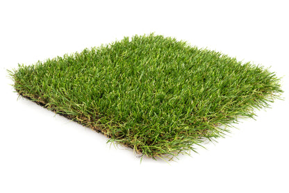 Aanzicht van kunstgras mat type Cypress met poolhoogte 45 millimeter vezels in meerkleurig groene kleur